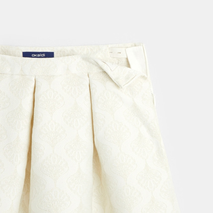 Avis Jupe évasée en jacquard blanche fille OKAIDI 2