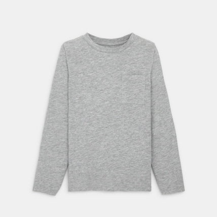 Avis T-shirt uni en coton gris garçon OKAIDI 1