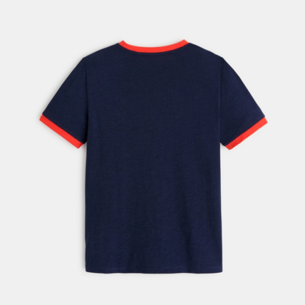 Avis T-shirt coton flammé à message bleu garçon OKAIDI 4