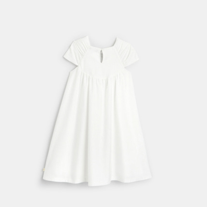 Avis Robe évasée brodée blanche fille OKAIDI 3