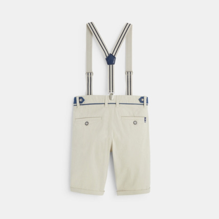 Avis Bermuda stretch à bretelles beige garçon OKAIDI 2