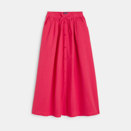 Avis Jupe longue en gaze de coton rose fille OKAIDI 2
