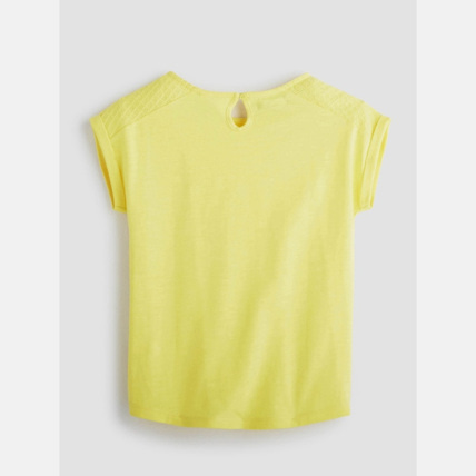 Avis T-shirt détail ajouré jaune fille OKAIDI 2