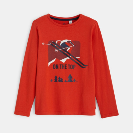 Avis T-shirt à motif sport d'hiver orange garçon OKAIDI 2