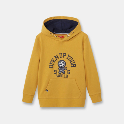 Avis Sweat-shirt à capuche jaune garçon OKAIDI 1