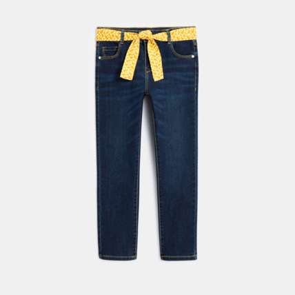 Avis Jean slim ceinturé bleu fille OKAIDI 2