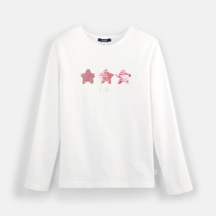 Avis T-shirt à message rose fille OKAIDI 1