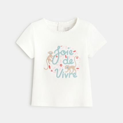 Avis T-shirt singes brodés et message OBAÏBI 1