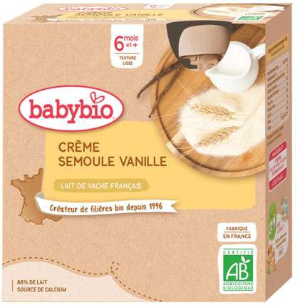 Avis Crème Semoule - Vanille Babybio 1
