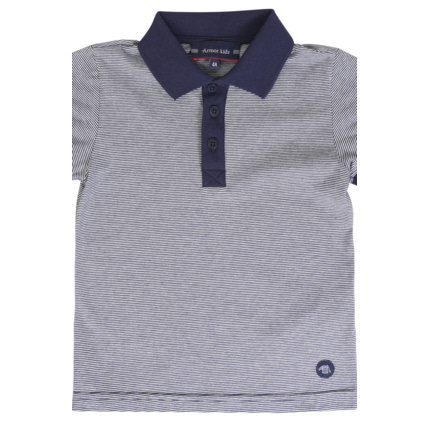 Avis Polo rayé Kids - coton léger - Marine Deep/Milk ARMOR-LUX 3
