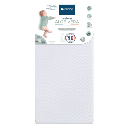 Avis Matelas bébé Aloé Vera déhoussable 360° - 60x120cm CANDIDE 2