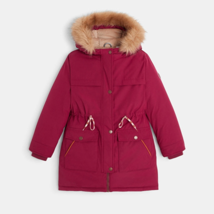 Avis Parka chaude et déperlante à capuche violet fille OKAIDI 1
