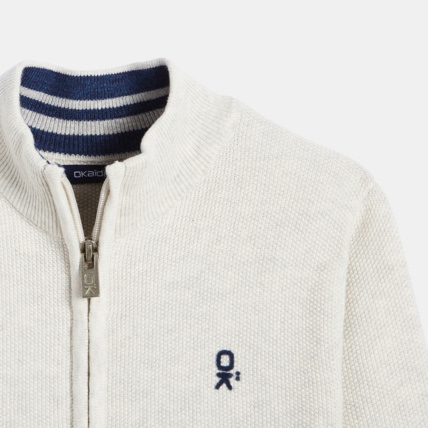 Avis Gilet zippé blanc garçon OKAIDI 3