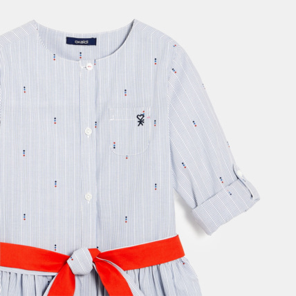 Avis Robe popeline à motif bleue fille OKAIDI 3