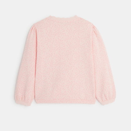 Avis Sweat-shirt imprimé à message "Rêveuse" rose fille OKAIDI 3