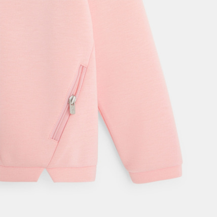 Avis Sweat zippé à capuche effet néoprène rose fille OKAIDI 3