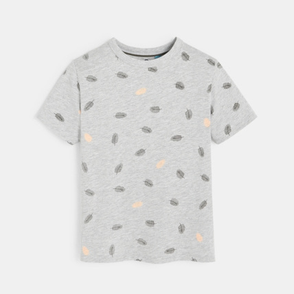 Avis T-shirt over size imprimé feuillage gris garçon OKAIDI 1