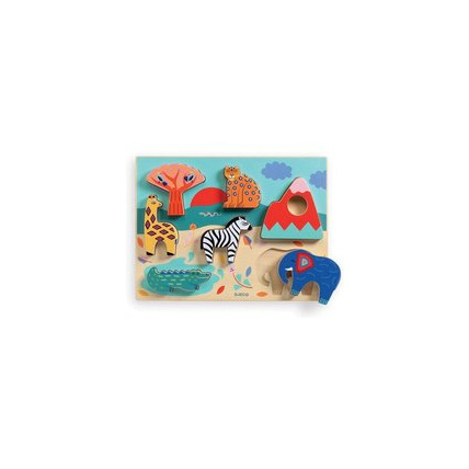 Avis Puzzle Savane en bois 7 pièces DJECO 1