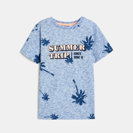Avis T-shirt motif palmiers bleu garçon OKAIDI 1