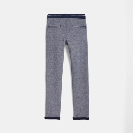Avis Pantalon chino slim en nid d'abeille turquoise garçon OKAIDI 4