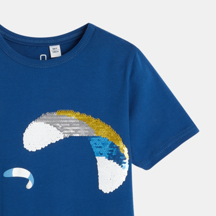 Avis T-shirt à sequins magiques bleu garçon OKAIDI 2