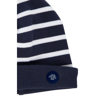 Avis Bonnet "Morgan" Baby - coton épais - Navire/Blanc ARMOR-LUX 2