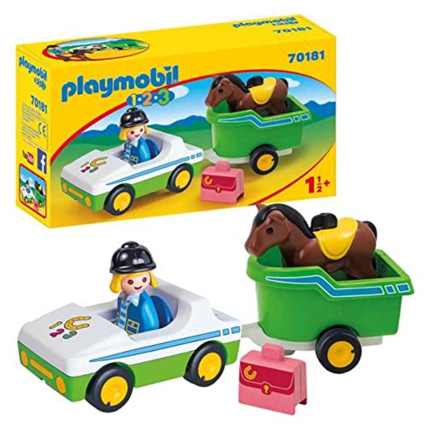 Avis Playmobil 1.2.3 - Cavalière avec voiture et remorque PLAYMOBIL 1