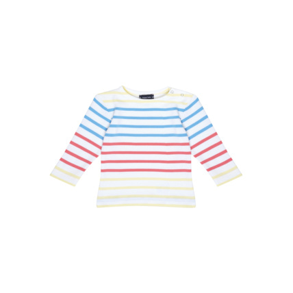 Avis Marinière tricolore Baby - coton épais - Blanc/Chupa/Yellow/Blue ARMOR-LUX 1