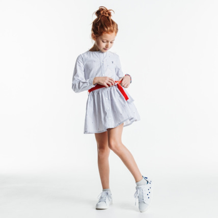 Avis Robe popeline à motif bleue fille OKAIDI 1