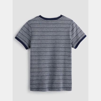 Avis T-shirt rayé nid d'abeille bleu garçon OKAIDI 2