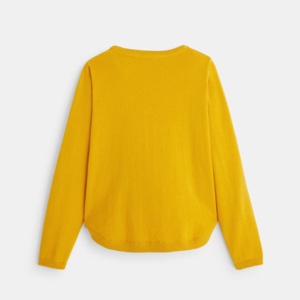 Avis Pull fin avec motif cœur en sequins jaune fille OKAIDI 4
