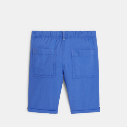 Avis Bermuda chic en lin mélangé bleu garçon OKAIDI 4
