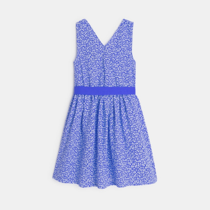 Avis Robe cache-coeur à fleurs bleue fille OKAIDI 2