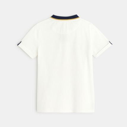 Avis Polo en coton piqué ROME blanc garçon OKAIDI 3