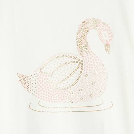 Avis T-shirt col rond motif signe blanc fille OKAIDI 2