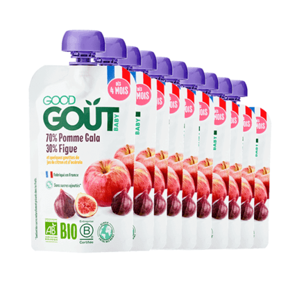 Avis Pack de 10 gourdes Pomme Figue Bio Good Goût 1