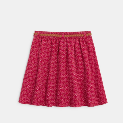 Avis Jupe patineuse en velours côtelé imprimé rose fille OKAIDI 4