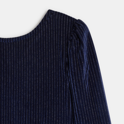 Avis Robe de fête cache-coeur irisée bleue fille OKAIDI 4