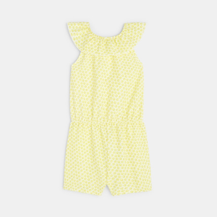 Avis Combishort imprimé jaune fille OKAIDI 4