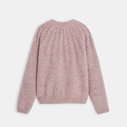 Avis Pull torsadé à col montant rose fille OKAIDI 3