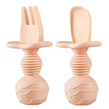 Avis Lot de 2 assiettes à ventouse en silicone avec compartiments, 2 cuillères et 2 fourchettes PandaEar 6