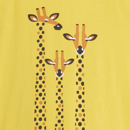Avis T-shirt imprimé animaux girafes jaune fille OKAIDI 2