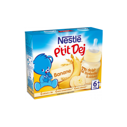 Avis Nestlé P'tit Dej - Brique lait & céréales banane NESTLÉ 1