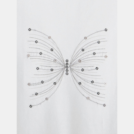 Avis T-shirt brodé blanc fille OKAIDI 3