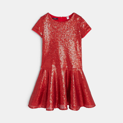Avis Robe à sequins rouge fille OKAIDI 2