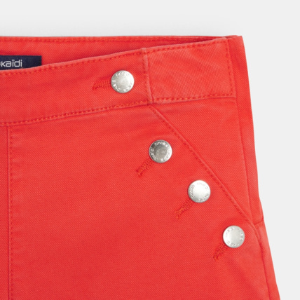 Avis Short en toile orange fille OKAIDI 3