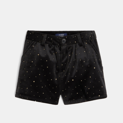 Avis Short velours lisse à pois noir fille OKAIDI 1