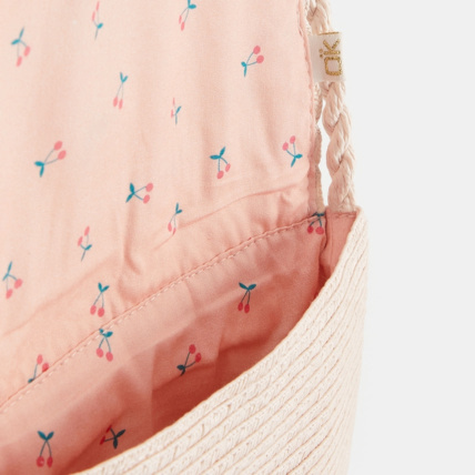 Avis Sac brodé imitation paille tressée rose fille OKAIDI 2