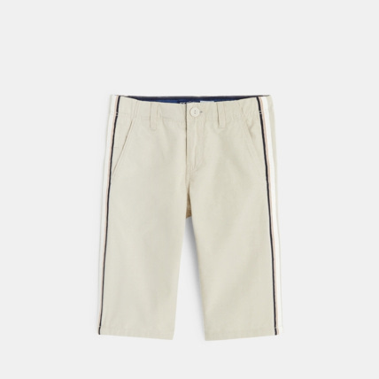 Avis Bermuda long en toile stretch beige garçon OKAIDI 1