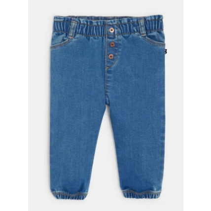 Avis Pantalon denim à taille élastiquée bébé fille OBAÏBI 1